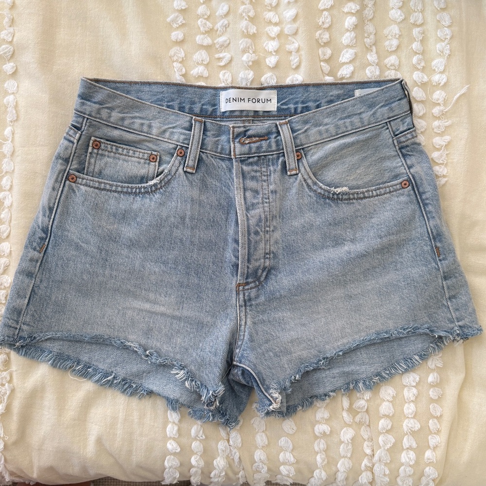Denim Forum Light Blue Jean Shorts